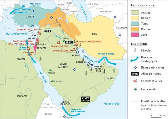 Carte du Moyen orient