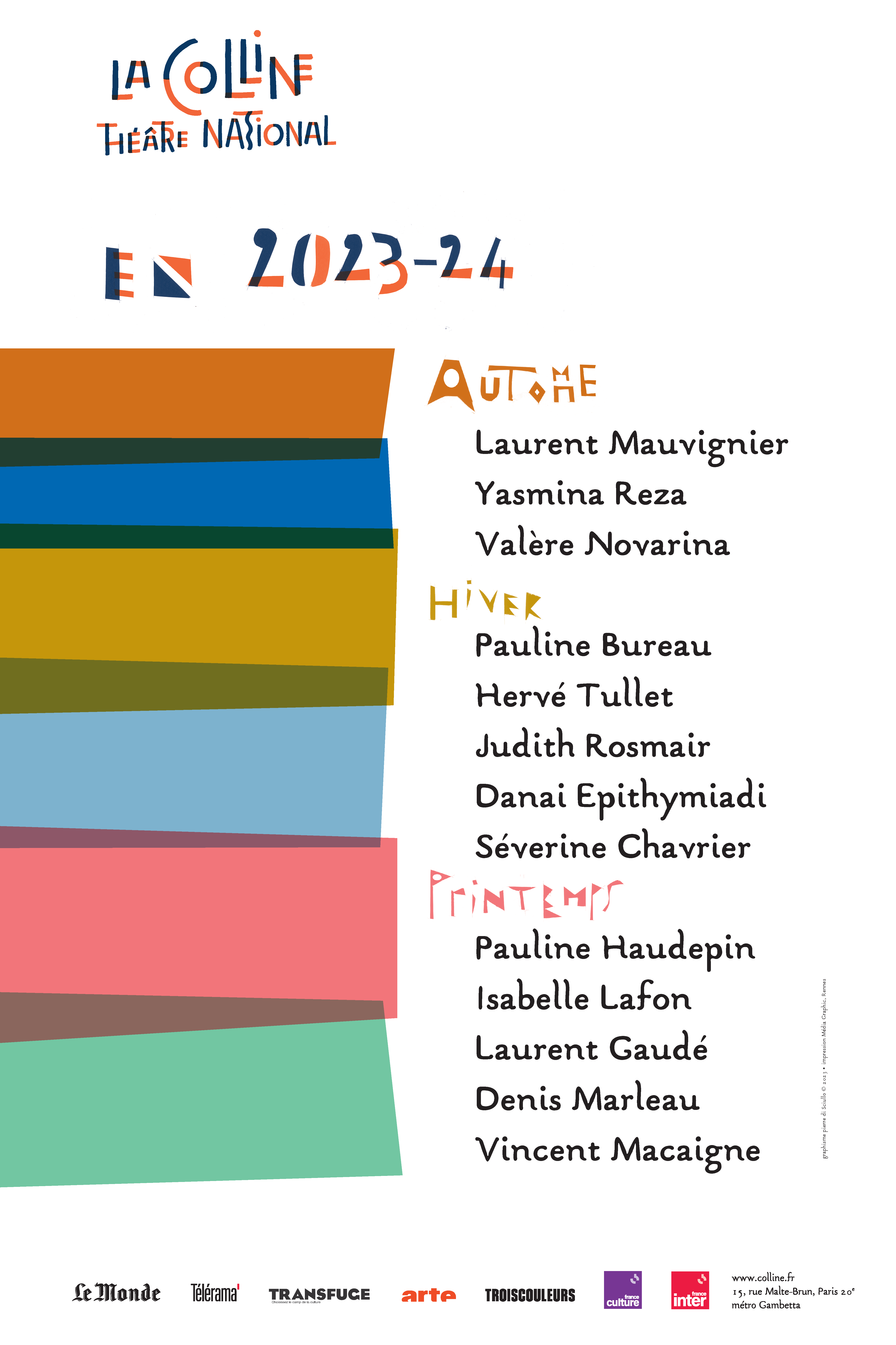 affiche de la programmation 2023-2024