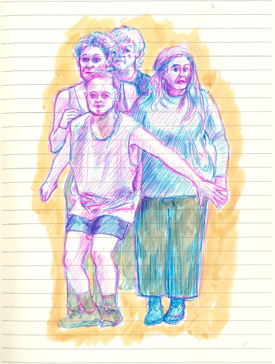 Dessin de répétitions par Anton Feuillette, régisseur général