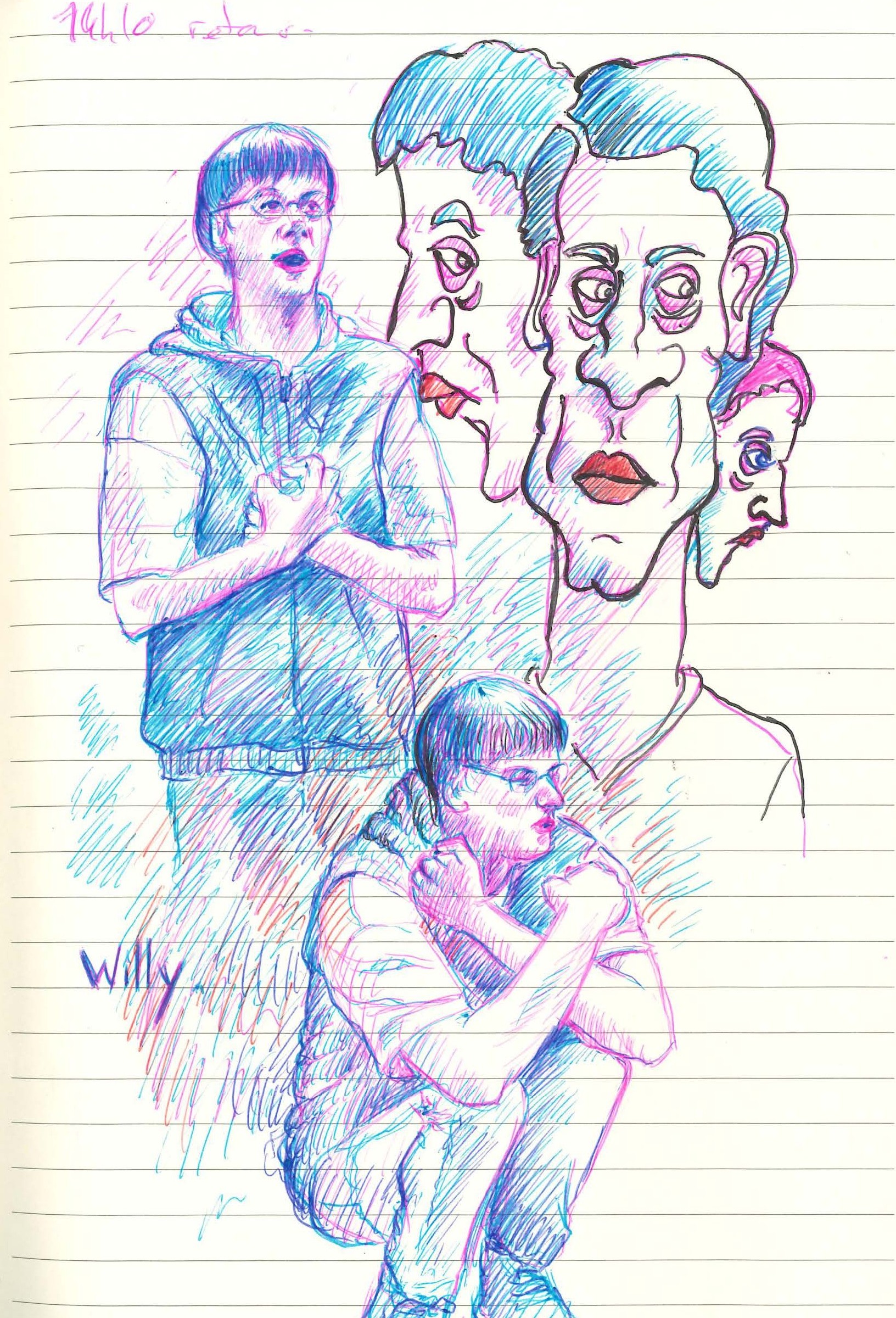 Dessin de répétitions par Anton Feuillette, régisseur général