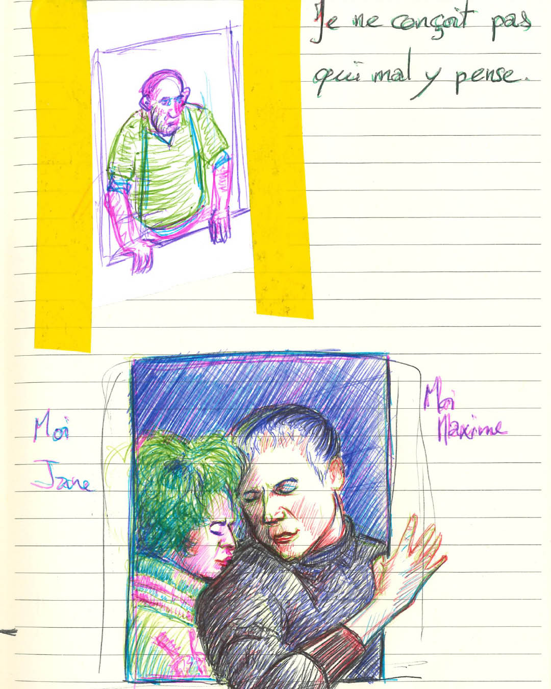 Dessin de répétitions par Anton Feuillette, régisseur général