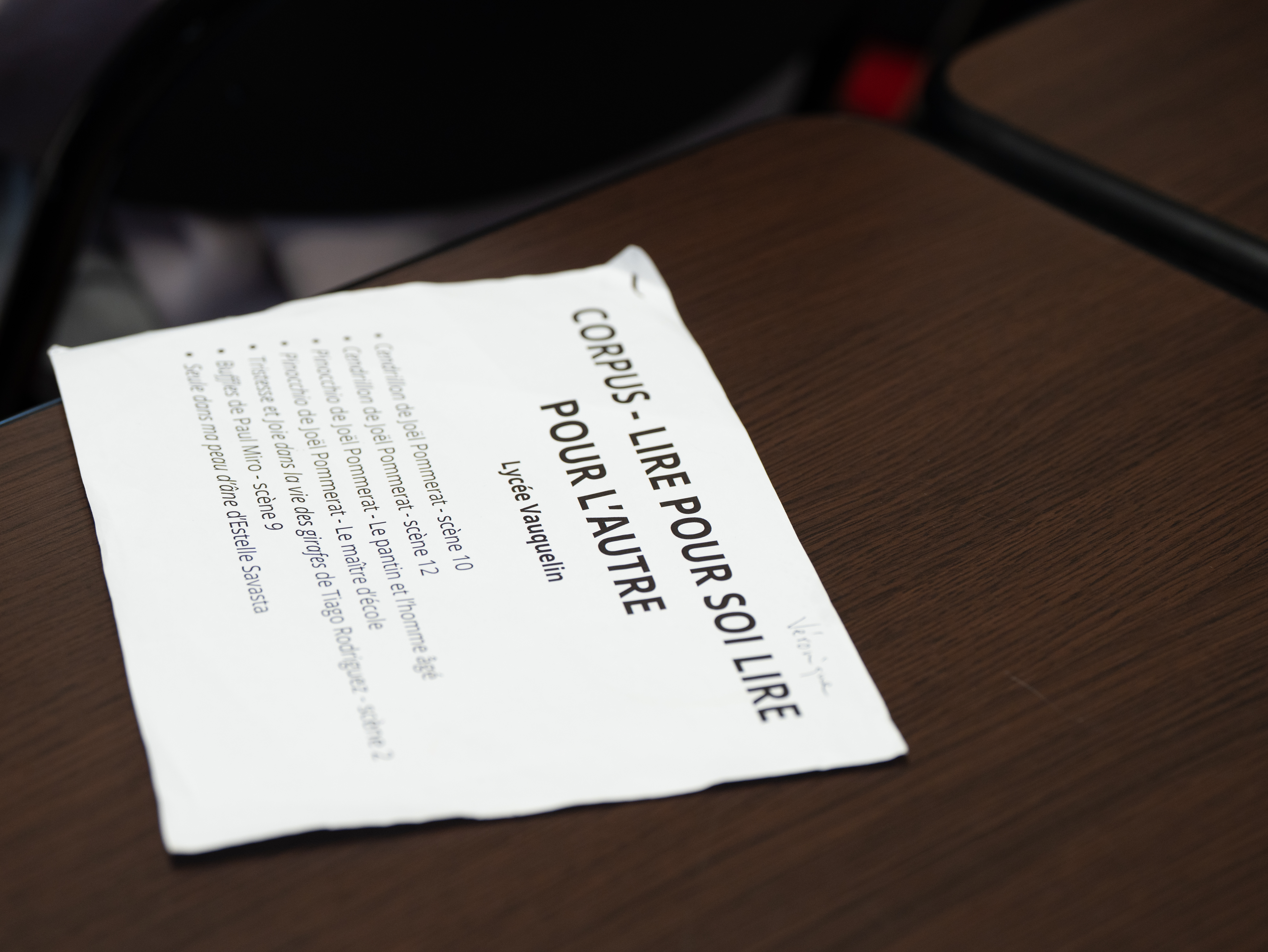 Corpus Lire pour soi, lire pour l'Autre