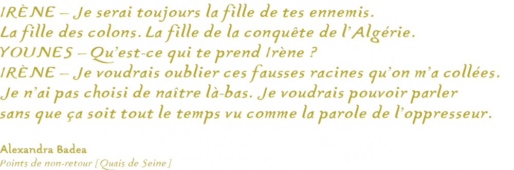 Points de non-retour [Quais de Seine]