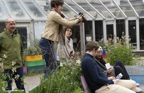 Photo pendant l'atelier avec Isabelle Lafon