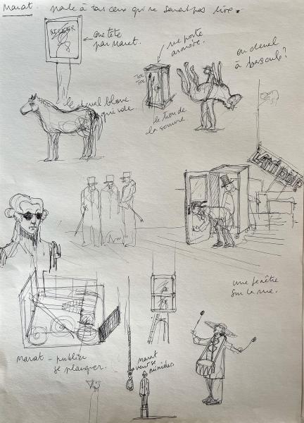 Croquis de travail par Marguerite Bordat